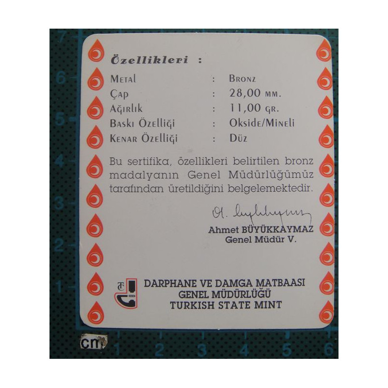 2005 KIZILAY BRONZ MADALYA BELGESİ