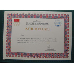 GENÇLİK VE SPOR GN.MD.LÜĞÜ KATILIM BELGESİ