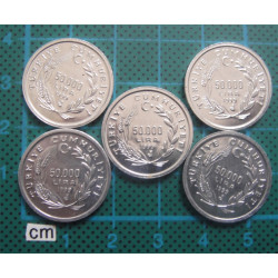 5 adet 1999  FAO Şarapçılık 50.000 TL Alüminyum