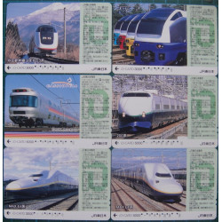 6 ADET TREN TEMALI TELEFON KARTLARI
